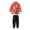 Red, variant on Ticikt Boy Tang Suit Loong Long Sleeve Shirt Chinese New Year Outfit Copper Coin Traditional Clothes Trousers for Kids,Color:Red,Size:4-5 Years