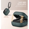 thumbnail image 6 of SURITCH Magnetic Bumper Case for Samsung Galaxy Buds4 Pro / Buds4, Shockproof Protective Covers Drop-proof Cases with Magnetic Lock, Carabiner and Keyring, Lake Green, 6 of 10