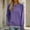 Purple, variant on HOMBOM Cozy Sweaters for Women Hot Pink Button down Cardigan Long Sleeve Winter Ladies Cardigans Crew Neck