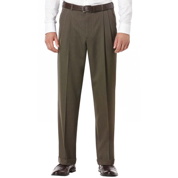 Perry Ellis Perry Ellis Portfolio Classic Fit Green Double Pleated