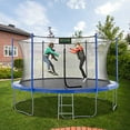 thumbnail image 6 of 7.5 Foot Outdoor Heights Trampoline for Kids and Adults, Outdoor or Indoor | with Upgraded Safety Net Enclosure and Vinyl Pad | Good times and Great Fun Included - Aquamarine, 6 of 8