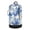 Blue And White Floral Pattern, variant on Large Capacity Drawstring Laundry Backpack Portable Dirty Clothes Hamper Blue and White Floral Pattern