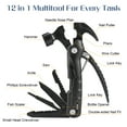 thumbnail image 3 of Qweryboo 12-in-1 Multitool Hammer, Safety Lock, Screwdriver Bits Set and Nylon Sheath, Multi Tool for Outdoor, Camping, Ideal Gifts for Father, Husband, Boyfriend, 3 of 7