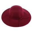 thumbnail image 1 of Sombrero Fedora De Fieltro De Lana Vintage Para Mujer Color Rojo Vino, 1 of 8