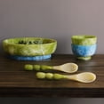 thumbnail image 3 of Beatriz Ball RESIN Rio Small Bowl with Base - Green and Blue, 3 of 3
