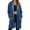 Dark Blue, variant on ShiShine Women's Zip Up Hoodies Oversized Long Tunic Sweatshirts Casual Fall Jacket Coat with Pocket