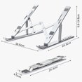 thumbnail image 3 of Laptop Stand Aluminum Alloy Computer Laptops Monitor Desktop Mount Portable Folding Laptop Holder Support D102 silver, 3 of 5