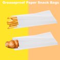thumbnail image 4 of Uxcell 100Pcs Bolsas de Papel Kraft para Sándwich, 9.1 x 3.5 Pulgadas Bolsas de Papel a Prueba de Grasa para Galletas, Blancas, 4 of 6