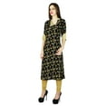 thumbnail image 3 of Phagun Indian Designer Kurta Women Ethnic Kurti Rayon Leaf Print Top Tunic Dress, 3 of 9