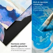 Arteza Acrylic Gouache Paint, Matte Finish, Multicolor, Set of 24, 12 mL