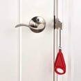 thumbnail image 4 of Riwesomey Cerradura portátil Privacidad Seguridad Antirrobo Apartamento Alojamiento Pestillo Acero inoxidable Habitación Dormitorio Bloqueo Tope de Herramientas y ferretería Rot Riwesomey TO000603-02B, 4 of 6
