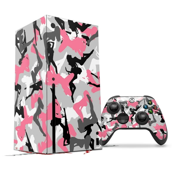 WraptorSkinz Skin Wrap compatible with the 2020 XBOX Series X Console and Controller Sexy Girl Silhouette Camo Pink (XBOX NOT INCLUDED)
