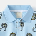 thumbnail image 4 of Gubotare Toddler Boys Summer Polo Shirts Toddler Baby Boys Crewneck Short Sleeve T-Shirt Baby Summer Solid Tees Shirts (Sky Blue,Size 4-5 Years), 4 of 6