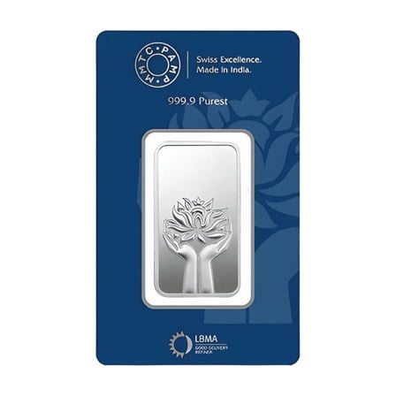 Pamp MMTC Lotus 100 Gram Silver Bar - In Tall Assay