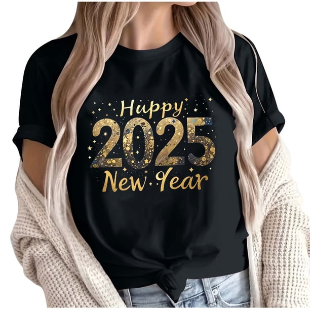 Camisetas de Manga Corta para Mujeres, Camiseta de Cuello Redondo Impresa de Moda, Primavera Y Verano Casual