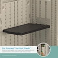 thumbnail image 2 of Suncast 4 Pack Vertical Shed Shelf Space Saving Wall Mount Outdoor Storage, Black, 2 of 12