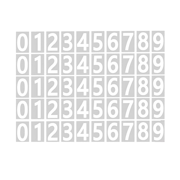 CCOCC 5 Sets Reflective Mailbox Numbers for Outside,Waterproof Mailbox Number Stickers,Reflective Number Stickers,Self Adhesive House Numbers for Mailbox Address Bin Hard Hat (2 Inch)