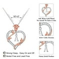 thumbnail image 2 of SMILEST Rose Flower Heart Initial Necklace Gifts for Women Christmas Birthday Valentines Jewelry Gifts for Women Her Girlfriend Wife Daughter Mom, 2 of 6