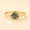 Rose Plated, variant on Moss Agate Engagement Ring, Solid 925 Sterling Silver Signet Band, Dainty Lab Cretaed Stone Ring, Forest Jewelry, Promise Ring, Minimalist Fashion Jewelry
