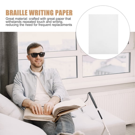HONMEET White A4 Braille Writing Paper 21x30 cm for People 20 Pack