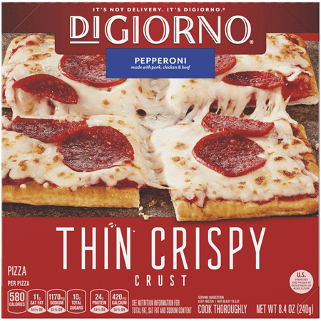 DiGiorno, Thin Crust Pepperoni Pizza, 6.5 inch, 8.4 oz. (10 count)