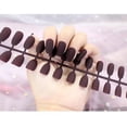 thumbnail image 2 of Consejos de uñas mate naturales Zulema 24Pcs DIY Presione en el Marron, 2 of 4