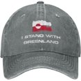 thumbnail image 1 of I Stand with Greenland hat Support Greenland Cotton Cap Natural, 1 of 7