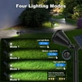 thumbnail image 4 of Solar Spot Lights Outdoor, 4 Modes/8 Pack Solar Spotlights Waterproof, 180° Adjustable Powered Landscape Lights, Outdoor Solar Lights for Yard Garden Pathway Flag Tree Wall Statue Warm White, 4 of 6