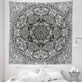 thumbnail image 1 of Ethnic Tapestry, Mandala Inspired Art Hand Drawn Paisley Pattern Boho Native, Fabric Wall Hanging Decor for Bedroom Living Room Dorm, 5 Sizes, Black and White, by Ambesonne, 1 of 1