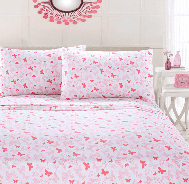 pink twin sheets walmart