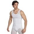 thumbnail image 2 of Men Slimming Body Shaper Nylon Breathable Comfortable Slimmer Compression Vest Top White XL, 2 of 13