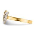 thumbnail image 4 of Diamond2Deal 14K Yellow Gold with w/Rhodium Butterfly Ring for Women Size 6, 4 of 7