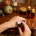 thumbnail image 5 of 1 Pack 50ml Rose Quartz Waisted Glass Roller Bottle, Refillable Amber Roll On Bottle with Natural Crystal Roller Ball, Leak-Proof Travel Perfume Bottle with Gold Cap, Comes with Mini Metal Funnel & B, 5 of 5