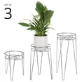 thumbnail image 2 of mDesign Metal Indoor/Outdoor Plant Stands with Hairpin Legs, Set of 3, Chrome, 2 of 9