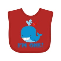 Inktastic Whale 1st Birthday Boys or Girls Baby Bib