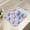 thumbnail image 7 of Ryvnso Crabs and Bubbles Dish Drying Mat for Kitchen Countertop 16x18 Small Dish Pad Drainer Rack Dish Sink Mats, 7 of 7