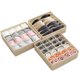 thumbnail image 4 of Caja de almacenamiento de ropa interior y calcetines plegable de malla iónica de alta elasticidad con múltiples rejillas, lavable y dividida, caja de almacenamiento con cierre hermético, 4 of 4