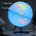 thumbnail image 4 of Led Light Up Globe With Detailed World Map Educational Geography Toy For Kids Rotating Design With Stable Base Includes Usb Cable Size 23X23X25 Inch, 4 of 7
