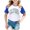 Blue, variant on Toddler Boys Girls T-Shirts Summer Us City Printed Raglan Short Sleeve Trendy Tees Casual Daily Outdoor Activities Stylish T Shirts,Sizes 4-5T