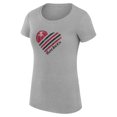 thumbnail image 2 of Women's G-III 4Her by Carl Banks  Heather Gray Houston Rockets  Heart T-Shirt, 2 of 3