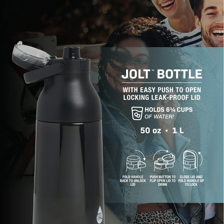 TAL Lightweight-Tritan Jolt Water Bottle 50 fl oz, Black 