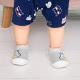 thumbnail image 2 of Baby Toddler First Walking Non-Skid 1-4 Years Kids Shoes Infant Boys Girls Soft Sole Lightweight Breathable Knitted Mesh Sneakers Slip-on Slippers(A02-GreyBear-S), 2 of 7