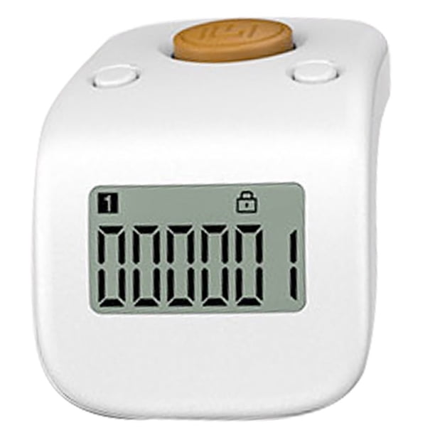Contador de pantalla LCD digital Mini dispositivo de conteo de cuentas portátil 6 dígitos Clicker numérico, blanco Jumpingount EL5226-02B