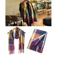 thumbnail image 5 of Ksopiavobs Women's Long Plaid Blanket Chunky Oversized Winter/Fall Warm Scarf Big Tartan Scarves Wrap Shawl, 5 of 6