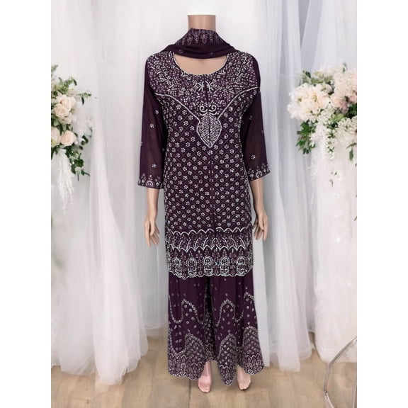 Traditional Designer Sharara Salwar Kameez Suit, Cultural Wear, 205