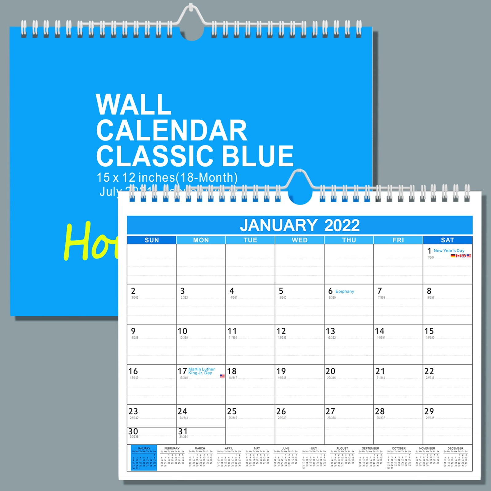 2021-2022 Calendar - 2021-2022 Wall Calendar Start In Ju-Ly 2021, Jul. 2021 - Walmart.com