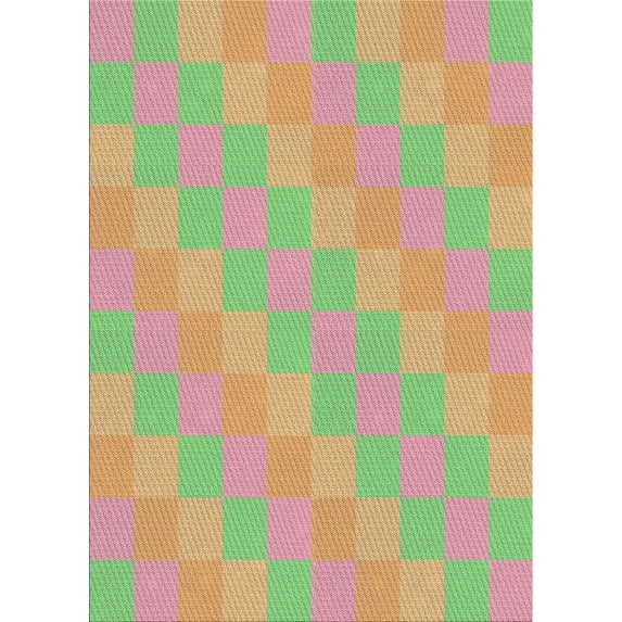 Ahgly Company Indoor Rectangle Patterned Green Novelty Area Rugs, 2' x 5'