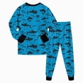 thumbnail image 6 of TOWED22 Infant Baby Boy Clothes 2-Piece Long Sleeve Crew Neck Sweatshirt Tops Casual Pocket Joggers Pants Cartoon Outfits Toddler Clothing Set(Blue,3-4 Y), 6 of 7