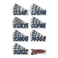 thumbnail image 2 of Hardline Products Series 400 Factory Matched 3-Inch Boat & PWC Registration Number Kit - Blue/Black, 2 of 3
