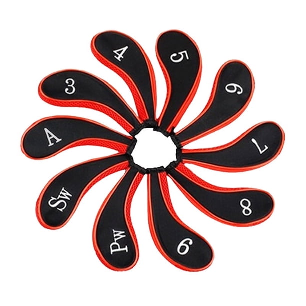 Funda para gorra de hierro digital con cremallera, 10 piezas de material de buceo, funda para palos de golf